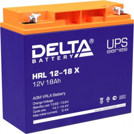 Аккумулятор Delta HRL 12-18 X