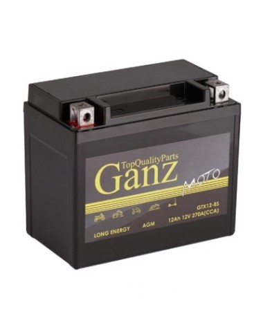 Аккумулятор GANZ AGM мото 12 A/ч прямая 152x87x132 CCA270 A GTX12-BS [GN1212]
