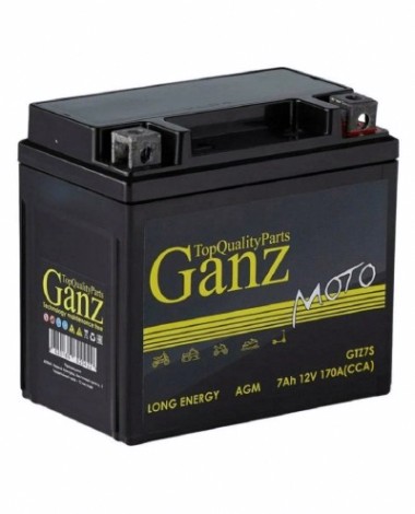 Аккумулятор GANZ AGM мото 7 A/ч обратная 114x70x108 CCA160 A GTZ7S [GN12072]