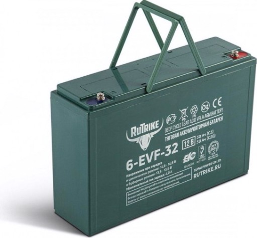 Аккумулятор RUTRIKE 12V 32A/H C3 тяговый 6-EVF-32 [021662]