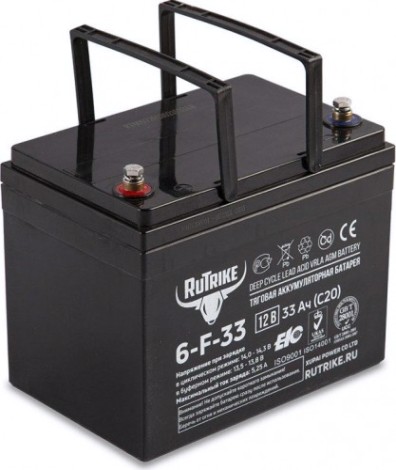 Аккумулятор RUTRIKE 12V 33A/H C20 тяговый 6-F-33 [023281]