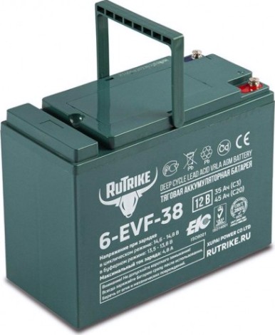 Аккумулятор RUTRIKE 12V 38A/H C3 тяговый 6-EVF-38 [021945]