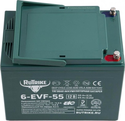 Аккумулятор RUTRIKE 12V 55A/H C3 тяговый 6-EVF-55 [021946]