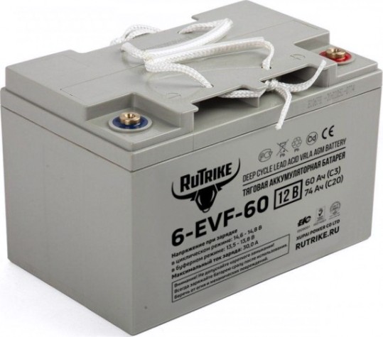 Аккумулятор RUTRIKE 12V 60A/H C3 тяговый 6-EVF-60 [022599]