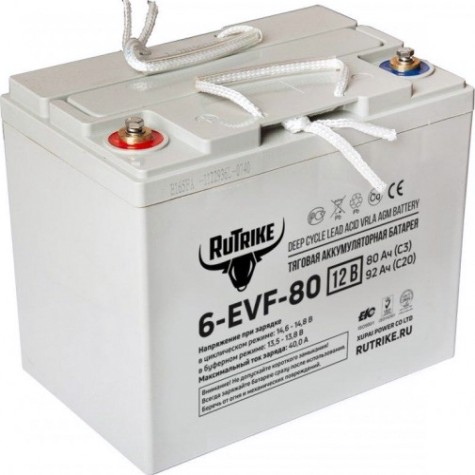Аккумулятор RUTRIKE 12V 80A/H C3 тяговый 6-EVF-80 [021947]