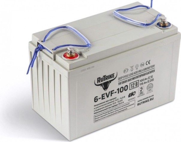 Аккумулятор RUTRIKE 12V100A/H C3 тяговый 6-EVF-100 [021664]
