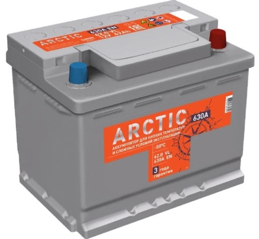 Аккумулятор Titan ARCTIC 62.0 VL 630А [4607008881899]