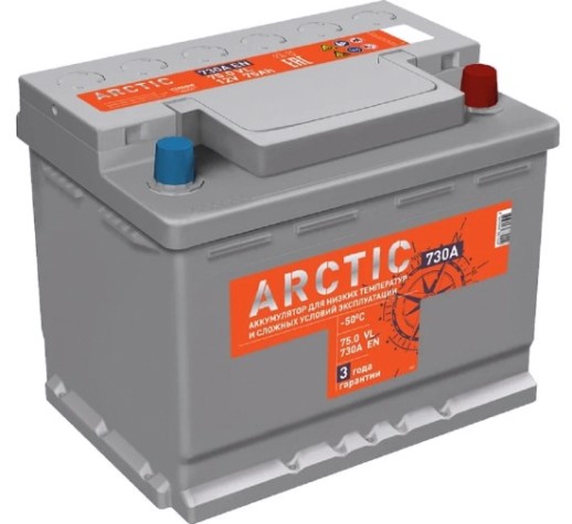 Аккумулятор Titan ARCTIC 75.0 VL 730А [4607008881554]