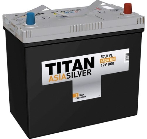 Аккумулятор Titan ASIASILVER 57.0 VL B00 450А [4607008887587]