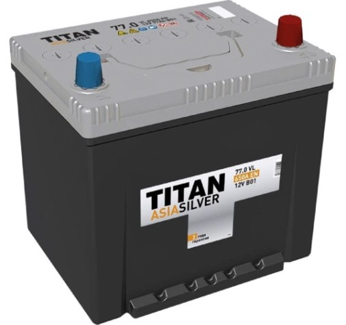 Аккумулятор Titan ASIASILVER 77.0 VL B01 650А [4607008887389]