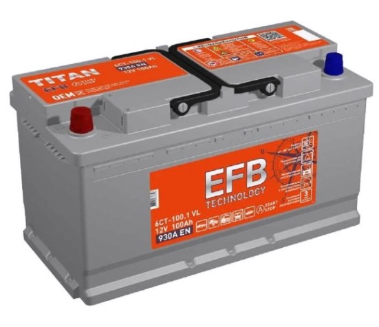 Аккумулятор Titan EFB 100.1 VL 930А [4607008886856]