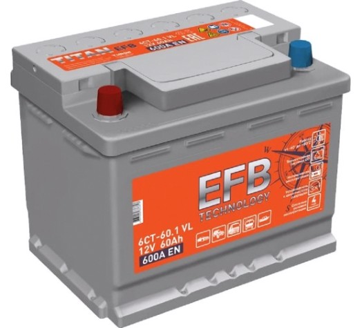 Аккумулятор Titan EFB 60.1 VL 600А [4607008886818]