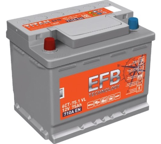 Аккумулятор Titan EFB 75.1 VL 710А [4607008886832]