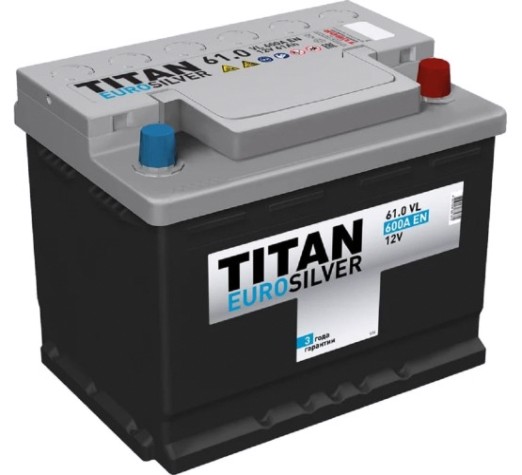 Аккумулятор Titan EUROSILVER 61.0 VL 600А [4607008881370]