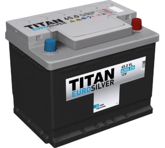 Аккумулятор Titan EUROSILVER 65.0 VL 620А [4607008884678]