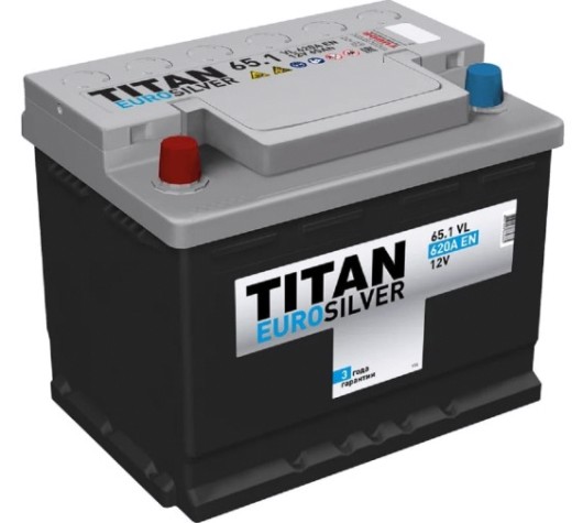 Аккумулятор Titan EUROSILVER 65.1 VL 620А [4607008884685]