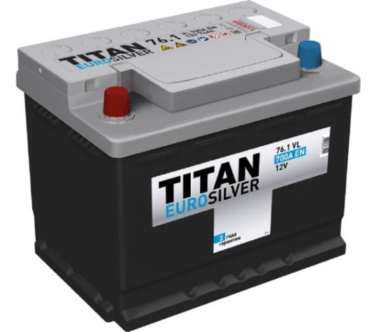 Аккумулятор Titan EUROSILVER 76.1 VL 700А [4607008881424]