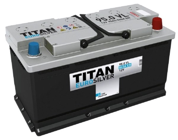 Аккумулятор Titan EUROSILVER 95.0 VL 840А [4607008881431]