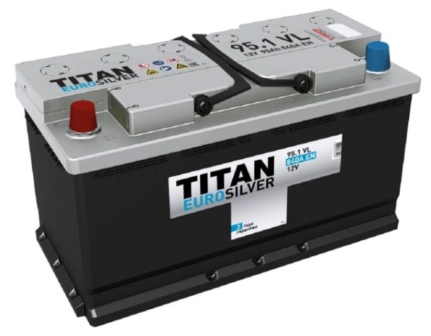 Аккумулятор Titan EUROSILVER 95.1 VL 840А [4607008881448]