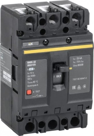 Автоматический выключатель IEK MASTER ВА88-32 3п 63А 25кА [SVA10-3-0063-02]