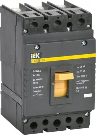 Автоматический выключатель IEK ВА 88-35 3п 160А 35кА [SVA30-3-0160]