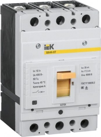 Автоматический выключатель IEK ВА44-37 3п 315А 35кА [SVA4410-3-0315-35]