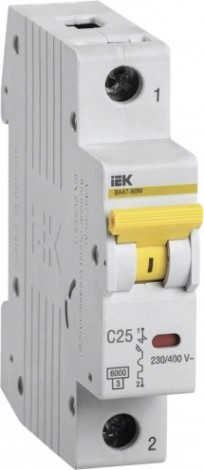 Автоматический выключатель IEK ВА47-60M модульный 1п c 25А 6кА [MVA31-1-025-C]