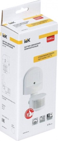 Датчик движения IEK ДД 008 180° IP44 белый [LDD10-008-1100-001]