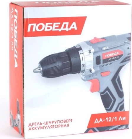 Дрель-шуруповерт аккумуляторная Победа ДА-12/1Ли [180201648]