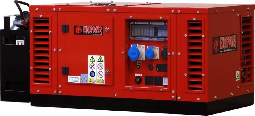 Генератор бензиновый EUROPOWER EPS 12000 E в кожухе [950001211-S3]