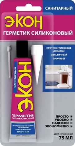 Герметик ЭКОН Санитарный, прозрачный (75 мл) 1535442