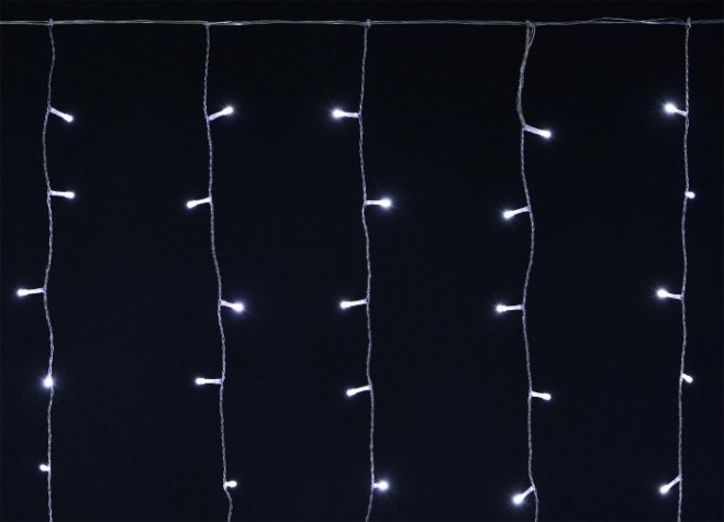 Гирлянда IEK LIGHTING бахрома 4,5х0,7м, 200 светодиодов, белый свет IP44 [LGDU301-2-200-L3-T-S-44]