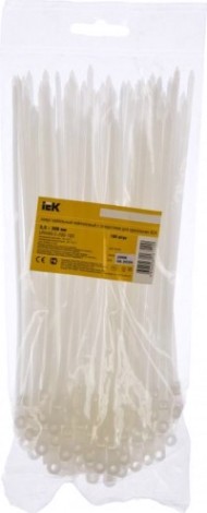 Хомут пластиковый IEK 3.5х200 нейлон кабельный с отвер. для креп. хок (уп. 100шт) [UHH40-5-200-100]