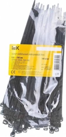Хомут пластиковый IEK 3.6х150 нейлон черн. (уп. 100шт) [UHH32-D036-150-100]