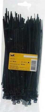 Хомут пластиковый IEK 4.8х200 нейлон черн. (уп. 100шт) [UHH32-D048-200-100]