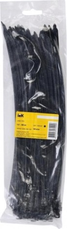 Хомут пластиковый IEK 4.8х300 нейлон черн. (уп. 100шт) [UHH32-D048-300-100]