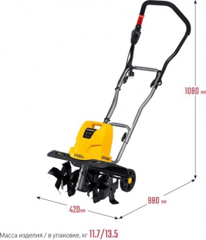 Культиватор электрический Steher EK-1700