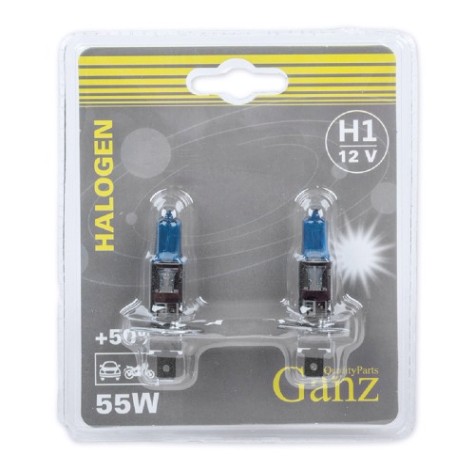 Лампа GANZ GIP06047 12V H1 55W +50% P14,5s 5000k 2 шт.