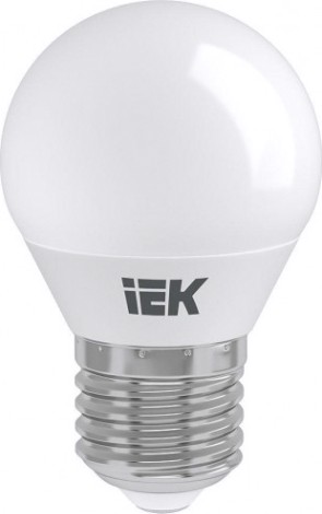 Лампа светодиодная IEK G45 7вт шар 4000к e27 (уп.3шт) [LLE-G45-07-230-40-E27-3]