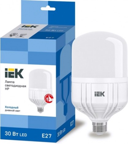 Лампа светодиодная IEK HP 30Вт 230В 6500К E27 [LLE-HP-30-230-65-E27]