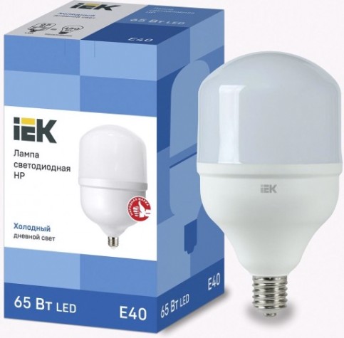 Лампа светодиодная IEK HP 65Вт 230В 6500К E40 [LLE-HP-65-230-65-E40]