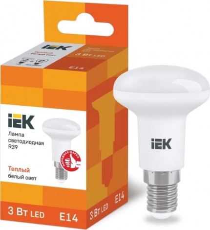 Лампа светодиодная IEK R39 3Вт 3000К Е14 рефлектор [LLE-R39-3-230-30-E14]
