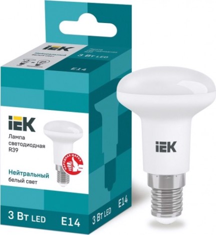 Лампа светодиодная IEK R39 3Вт 4000К Е14 рефлектор [LLE-R39-3-230-40-E14]