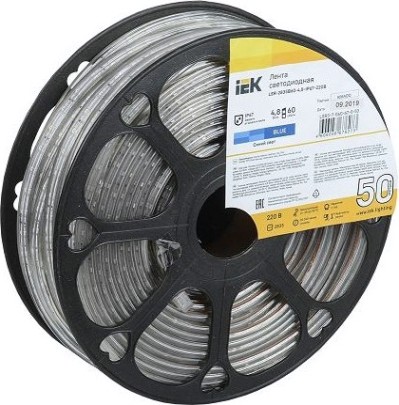 Лента светодиодная IEK LSR-2835B60 4,8-IP67-220В (50 м) Синий [LSR3-7-060-67-0-50]