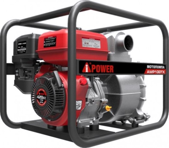 Мотопомпа бензиновая A-iPOWER AWP100TX для грязной воды [30341]