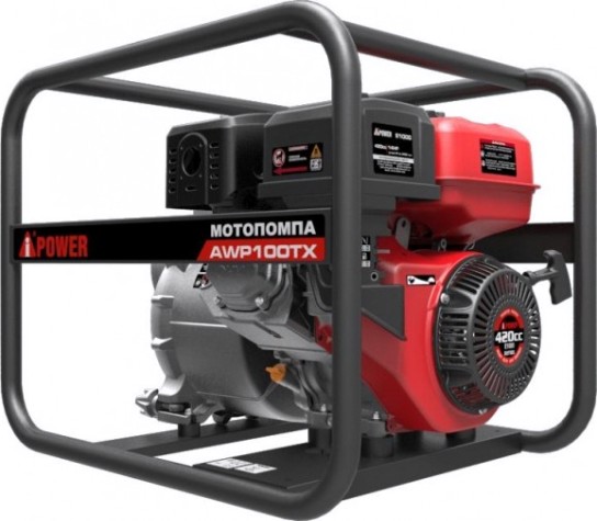 Мотопомпа бензиновая A-iPOWER AWP100TX для грязной воды [30341]