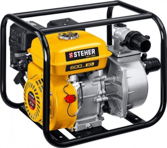 Мотопомпа бензиновая Steher WPC-600 для слабозагрязненной воды