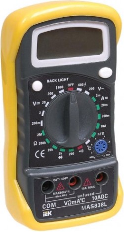 Мультиметр цифровой IEK Master MAS838L [TMD-3L-838]