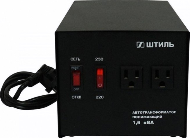 Понижающий автотрансформатор ШТИЛЬ АТ 230-220/110-1,6-50 (черный) [АТ 230-220/110-1,6-50 ч/к]