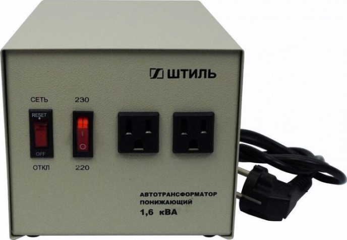 Понижающий автотрансформатор ШТИЛЬ АТ 230-220/110-1,6-50 (серый) [АТ 230-220/110-1,6-50 с/к]